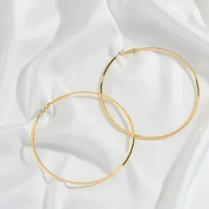 Brinco de argola 5.6CM – Cor PRATA ou DOURADO 1 PAR