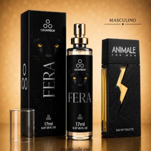 Perfume de Bolso Masculino Fera Ozonteck 17ml – Inspirado em Animale For Men